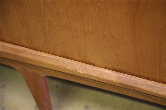 A Danish mid century teak sideboard, W.210cm, D.50cm, H.80cm